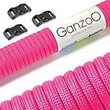 Paracord 550 Seil Starter-Set einfarbig mit 3...