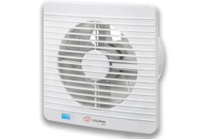 GOLDMAN SERVICE | Extractor de Baño Silencioso con Temporizador Ventilador Extractor de Aire Anti Humedad Olores Válvula Antirretorno y Mosquitera | Diámetro: 100 milímetros 12W