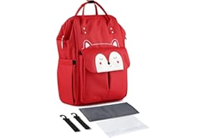 SONARIN Elegante Grande Mochila de Pañales para Bebé,Bolsa de Pañales Multifunción Impermeable Bolsa para Pañales de Viaje con Cambiador y Ganchos Carrito Bebé para Mamá & Papá