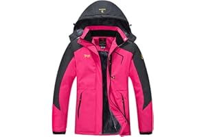 YSENTO Womens Waterproof Ski Jacket Winter Fleece Outdoor Mountain Jacket and Coat with Hood