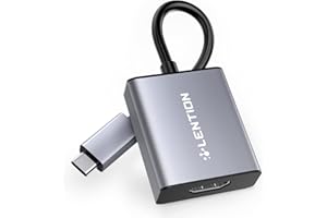 LENTION Adaptateur USB C vers HDMI 4K Adaptateur USB C Compatible 2023-2016 MacBook Pro, Nouveau Mac Air/iPad/Surface, Samsung S21/S20, iPad, Plus d'appareils de Type C (Gris Sidéral)