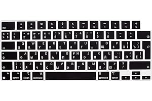 WYGCH Russische Tastaturabdeckung für MacBook 2024–2022 Air 34,5 cm (13,6 Zoll), 38,1 cm (15 Zoll), M3, M2, A3113, A3114, A2681, A2941 und 2023–2021 Pro, 14 Zoll, M3, M2, M1 Pro/Max A2 918/A2.