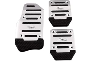 Delleu Voiture Pédales De Frein Antidérapantes Accélérateur en Aluminium Couverture De Pédale De Frein Manuel Auto