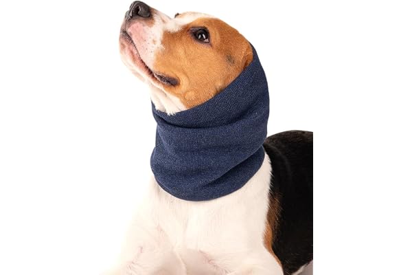 HUFT Noise-Out Hoodie for Dogs Navy, Size L Doggie Ear Muffs Calming, Comfortable & Protective Hoodie for Anxiety, Stress Relief & Loud Noise Protection