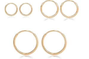 Limerencia Pendientes Aro Titanio Set, Pendientes Mujer Hipoalergénico delgados Cartílago Pendientes aro Pequeño para Hombre, Mujer y Niña