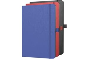 ONAVIA A5 Liniert Notizbuch, Notebook Hardcover, 80 Blätter (160 Seiten) 80 g/m², 7mm Linienabstand für zu Hause, Schule und Arbeit Mehrfarbig (3 Stücke)