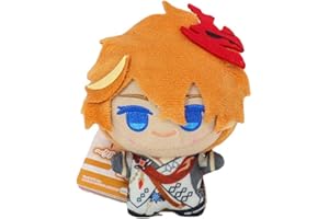 MayDee Genshin Impact Plush Toy Zhongli Tartaglia Figure Plush Doll Cute Character Plush Puppet Game Peripheral Doll for Children (Tartaglia)