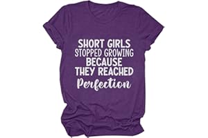 FUNALOE Ladies Blouses Sale, Blouses and Tops Casual Summer Tops Funny Tops for Her Oversized Graphic Tees for Women Sleeve T-Shirt Fun Letter Print Top Crewneck Shirts Work Tops Out Letter Shirt Tops