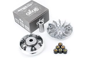 Glixal GY6 125cc 150cc Variator Kit, Front Clutch Drive Pulley with 13g Roller Weights for 152QMI 157QMJ Scooter Moped ATV Go-Kart UTV