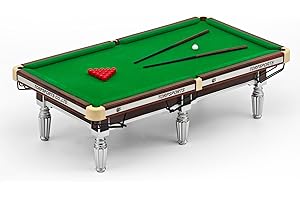 Naissgo Billardtisch, Mini Billiard Tisch mit 16 BäLlen, 2 Billardqueues, Mini Pool Billardtisch Maße 20 x 11 x 6 cm, Mini-Billardtisch Dekore für Billardzimmer, Familie, Party