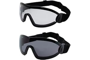 GV 2 Sky Dive Goggles Clear Smoke Skydiving New These Have Shatterproof Polycarbonate Lenses And UV400 Filter for Maximum UV Protection