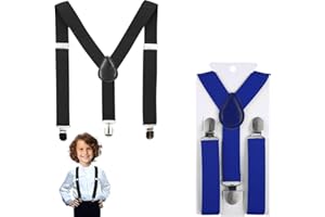 XENQITO Y-Form Hosenträger Set, elastisch und längenverstellbar - 2 Stück