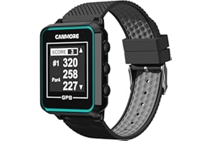 Canmore TW356 Montre GPS de Golf pour Homme et Femme, écran LCD à Contraste élevé, Accessoire de Golf léger et Essentiel pour Les golfeurs, Noir