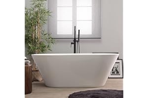 Kiamami Valentina - Vasca da bagno autoportante in acrilico bianco Allegra