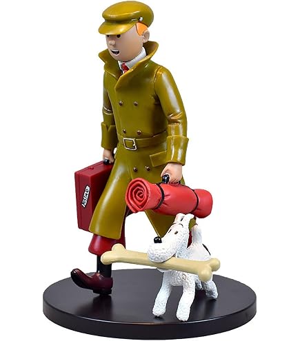 Figura De Tintín Y Milú En Problemas, Modelo Coleccionable De 20 Cm De Animevogue, Base Desmontable
