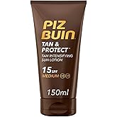 Piz Buin Tan & Protect Tan Intensyfying Sun Lotion (1x150 ml), bronceador solar con SPF15 y filtros UVA/UVB, acelerador bronc