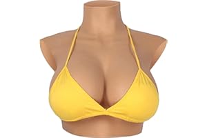 CROSSDRESSME Fake Boobs, Breast Enlargement, Bra Inserts, False Breasts, Fake Breasts, Silicone Breast Plate Soft Breast Forms for Crossdressers, Fake Tits, Boobs for Men, Transgender MTF Drag Queen - C-G CUP