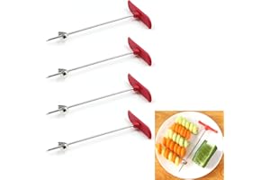MONGTSAMZ Couteau à Spirale pour Légumes - 4 PCS Spiralizer Manuel pour Fruits, Outil de Sculpture en Spirale en Acier Inoxydable Coupeur à Vis pour Pomme de Terre, Carotte, Concombre