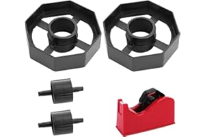 KIGHDEL 2 PCS Sellotape Dispenser Wheel, Replacement Tape Dispenser Wheel, Black Tape Dispenser Core and Wheel, 25mm Tape Dispenser Replacement Core Wheel for Tape Dispensers, Shops, Offices and Schools