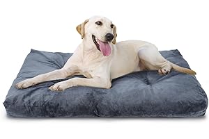 Nobleza Cama Grande Perro, Cama Lavable para Perros, Suave y Esponjosa, Antideslizante, Gris Oscuro, 110x73cm