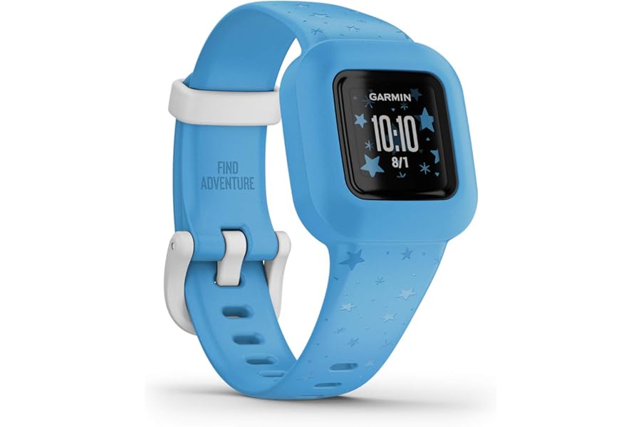 Garmin Vivofit Jr.3 (Stars Blue), Children's Watch and Activity Tracker, Color Display, Steps, Sleep, Silicone Strap, Interactive App, Up to 1 Year Runtime, 4+