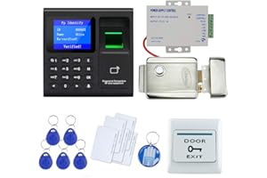 OBO HANDS OBO HANDASFull Set Système de Contrôle d'accès à la Porte RFID Kit Avec Multifonctionnel Verrouillage Magnétique électrique + Alimentation + Bouton de Sortie + 10porte-clés (Verrouillage électronique)