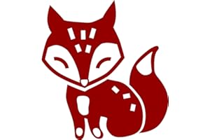 STEMPLINO Sello de madera con diseño de zorro n.º 4, 30 x 30 mm