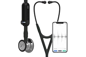3M Littmann Stetoscopio Digitale CORE, Finitura della testina Specchio, tubo nero, Lunghezza complessiva 69 cm, cod. 8869