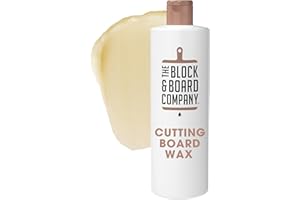 THE BLOCK & BOARD COMPANY Block & Board Company Chopping Board Wax | Finishing Wax for Wooden Cutting Boards, Butchers Block, Countertops and Utensils | Protect, Condition & Preserve Wood | Food Grade Solution | 250ml