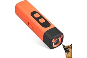 Leikurvo Ultraschall Antibell Gerät, Handgerät Anti Bell Gerät Hunde, 3 Frequenzen + Taschenlampe, Handheld Hunde Training Bellen Stopper Wiederaufladbarer Bellenstopper für drinnen/draußen