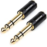 ANDTOBO Adattatore Jack Stereo da 6,35 mm a 3,5 mm, Adattatore Jack Audio da 6,35 mm Maschio a 3,5 mm Femmina in Rame Puro pe