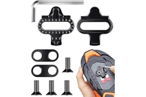 REQAG Calas MTB SPD Pedales Autobloqueantes Juego Tacos para Bicicleta Montaña, alas de precisión de 2 Agujeros para Zapatillas de Ciclismo | Compatible con Pedales Tipo