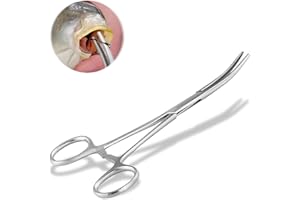 DAAIZIII 1 Stück Fishing Haken-Lösezange Hakenlöser Angeln,Angel Zange,Lösezange Angeln,Arterienklemme,Piercing Zange,Hakenlöser Zange,Arterienklemme Angeln,Pinzette Aus Edelstahl Für Barsch, Forelle & Mehr