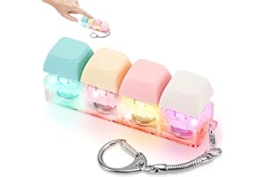 AXERHK Keyboard Fidget Toy,Fidget Toys Adults,4 Colors Fidget Keyring Mini Fidget Toys,Fidget Keychain for to Pass the Time,Gift for 14+ Years Old Boys Girls Students Adults (1)