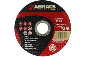 ABRACS-CLARIK ABRACS Proflex Angle Grinder Thin Metal Cutting Disc 4 1/2" 115Mm x 20 Discs