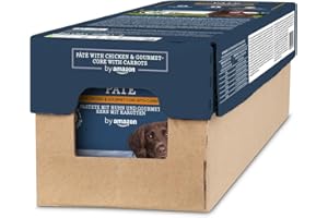 by Amazon Cibo per cani, pâté con pollo, carote e pasta, 300 g, confezione da 10 (precedentemente Lifelong!)