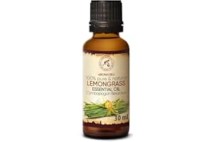 AROMATIKA TRUST THE POWER OF NATURE Lemongrass Oil 30ml - Cymbopogon Flexuosus - India - 100% Pure & Natural Lemongrass Oils - Best for Aromatherapy - Aroma Bath - Diffuser - Home Fragrance - Oil Lemongrass