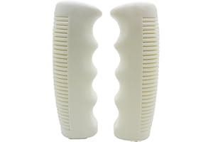 ONOGAL 3322 Poignées classiques ergonomiques en caoutchouc PVC élastique Blanc pour vélo