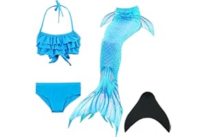 DNFUN Costume da Bagno da Bambina a Coda di Sirena, per Cosplay, per Il Nuoto, con Monopinna