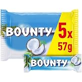 Bounty Coconut Bars with Milk Chocolate Multipack 5 u x 57 g | Coconut filled in soft milk chocolate -- the classic Bounty Ba