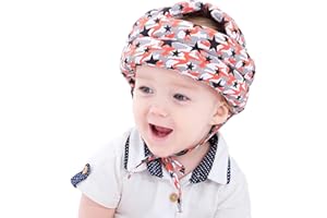 IEASEY 360°Anti-Kollision Baby Helm Kopfschutz Stoßfest Schutzhut Schutzhelm Säugling Kleinkind Kinder Kopfschutzkappe Schutzhut Baumwolle Hut Kopfschutzmütze Verstellbarer Kopfschutz, 6 bis 36 Monate Baby