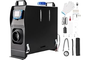 ShockFlo Standheizung Diesel, Diesel-Luft-Auto-Standheizung Dieselheizung Schnelles Aufheizen mit verbessertem LCD-Schalterdisplay (Schwarz, Lang)