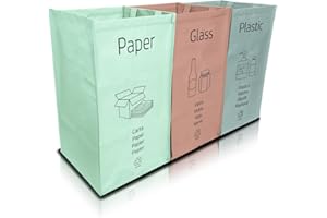 NYIKA Borse Raccolta Differenziata - Raccolta Differenziata 3 Scomparti - Sacchi Raccolta Differenziata - Differenziata 3 Contenitori