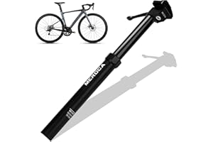 Yinnhom Reggisella telescopico per bicicletta, reggisella in lega di alluminio, reggisella telescopico idraulico per MTB per adulti, controllo della corsa del reggisella telescopico