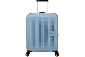 American Tourister Aerostep - Spinner S, Erweiterbarer Handgepäck, 55 cm, 36/40 L, Grau (Soho Grey)