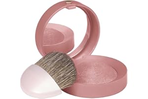Bourjois Little Round Pot Blush, 74 Rose Ambre, Per tutto il giorno, Finish naturale, Look delicato, Pigmenti a lunga tenuta, Texture sfumabile, Texture leggera 2.5 g