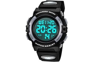 BEN NEVIS Reloj Digital para Niños para Deportes al Aire Libre Multifunción Resistente al Agua Reloj Digital con Alarma LED y Fecha de Calendario para Niños de 6 a 15 Años