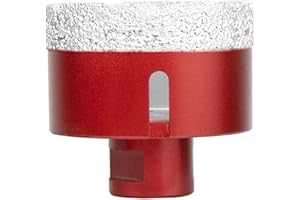 Meccion Wiertło diamentowe z gwintem M14 do profesjonalnego wiercenia na sucho lub na mokro w Porcelanie, płytkach, granitu, marmurze, szkle (65 mm)