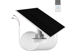 LIFEMOI 6W 5V Solar panle for doorbell Battery Charging,IP66, Compatible with Ring Video doorbell 3/4/3Plus,Ring Battery Doorbell Plus/Pro Camera,13.2ft Charging Cable,Easy Installation