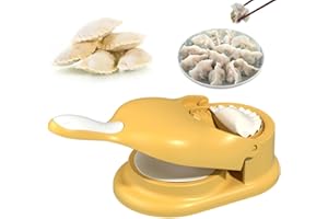 RIANPESN Máquina para hacer dumplings 2 en 1, 2023 Máquina para hacer dumplings automática para el hogar, Prensa manual para hacer empanadas, Molpara piel dumplings